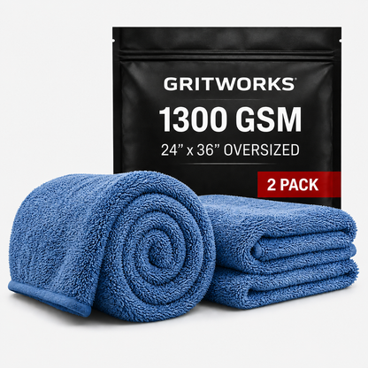 GritWorks 1300 GSM Microfiber Drying Towels
