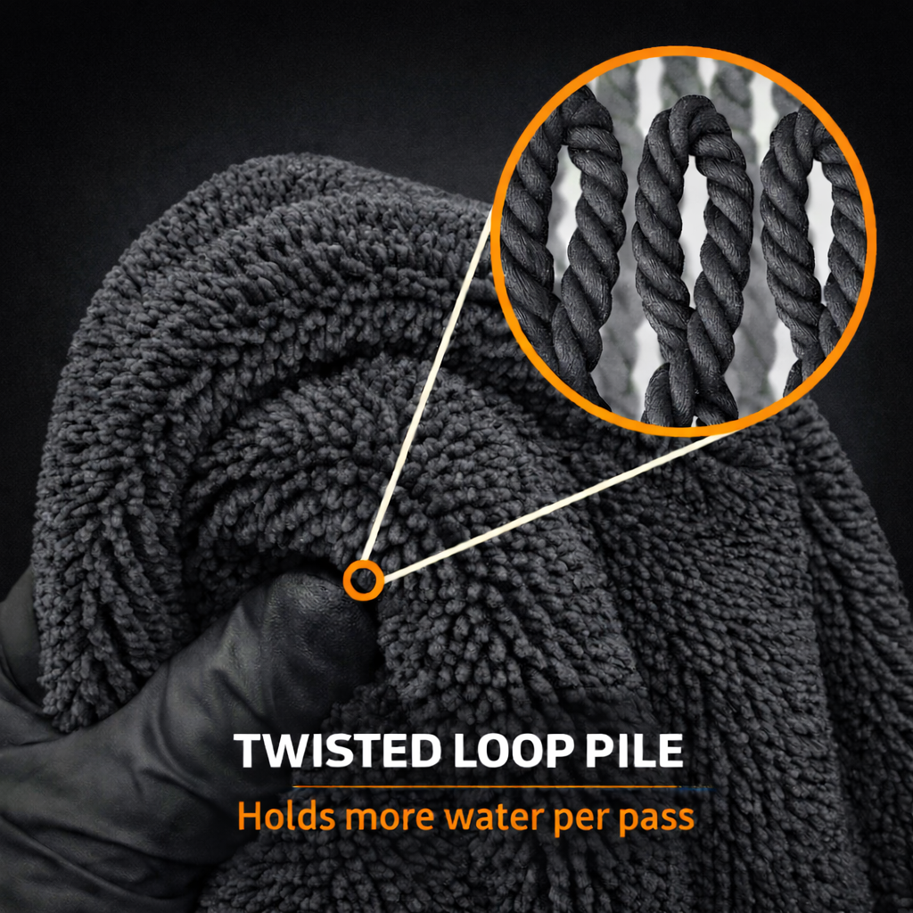 GritWorks 1300 GSM Microfiber Drying Towels
