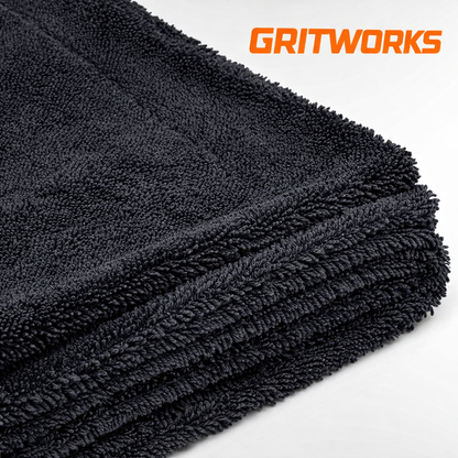 GritWorks 1300 GSM Microfiber Drying Towels