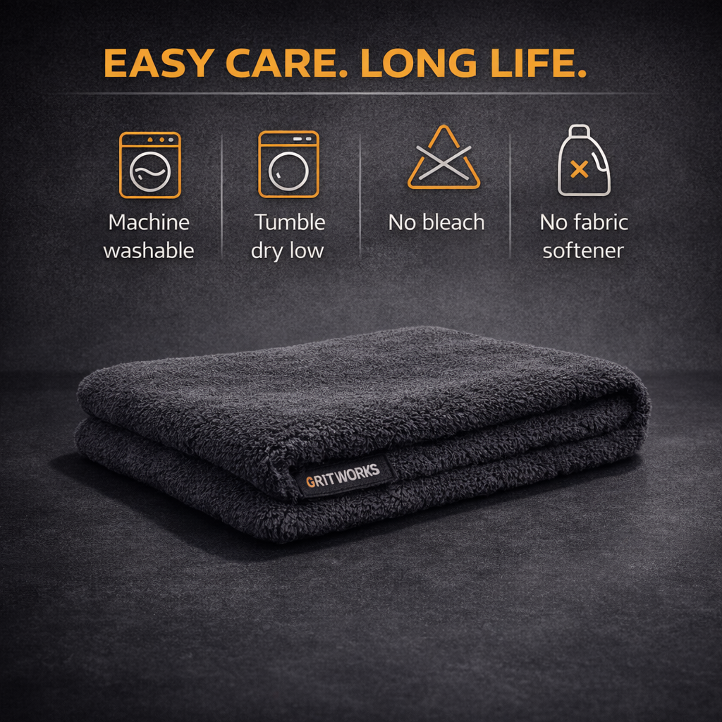 GritWorks 1300 GSM Microfiber Drying Towels