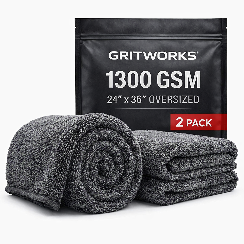 GritWorks 1300 GSM Microfiber Drying Towels