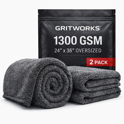 GritWorks 1300 GSM Microfiber Drying Towels